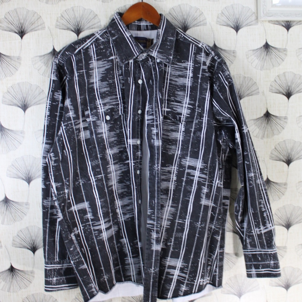 Panhandle Slim Black and White Shirt